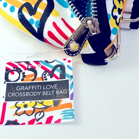 BRIGHTON Graffiti Colorful Love Cross Body Belt Bag NWT - Picture 6 of 13